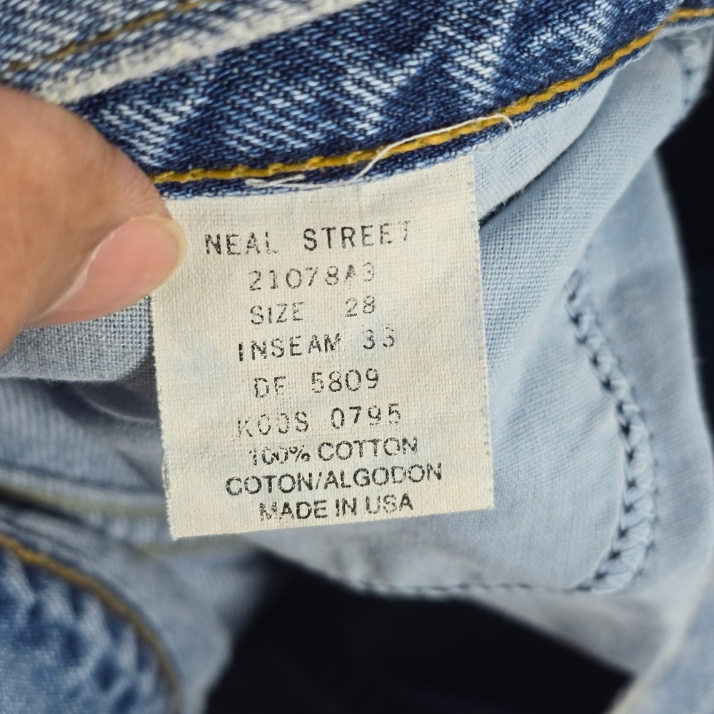 Pepe Jeans London Neal Street Vintage Straight Leg Jeans Blue 28 Made in USA - Picture 8 of 9
